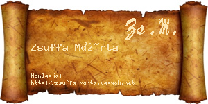 Zsuffa Márta névjegykártya
