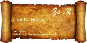 Zsuffa Márta névjegykártya